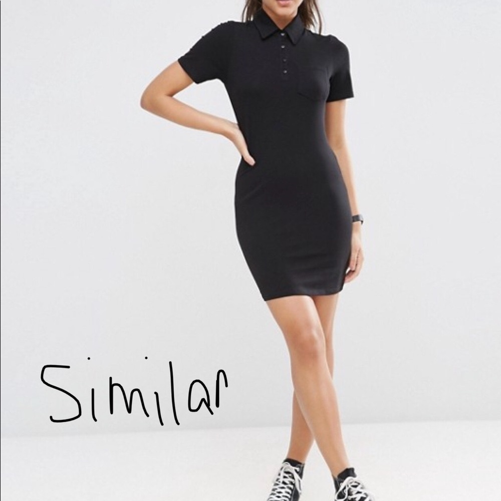 Express black polo dress